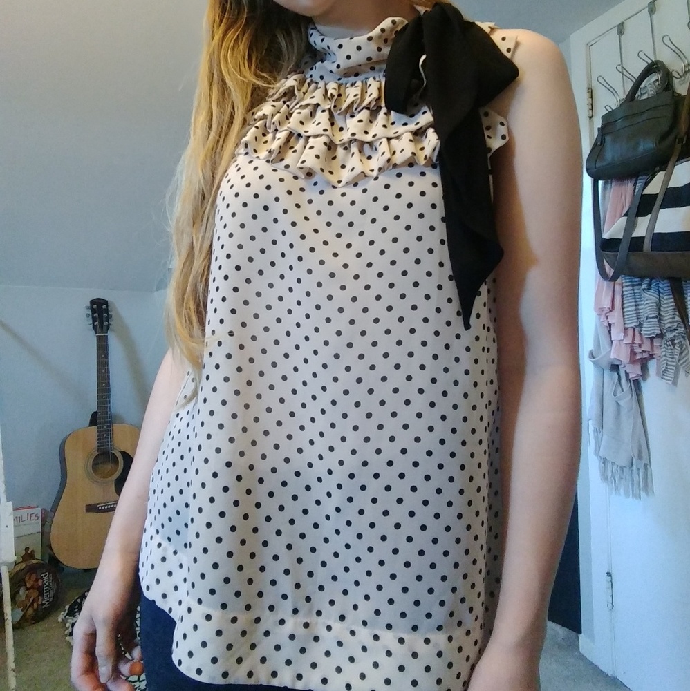 H&M Polka Dot Sheer Top